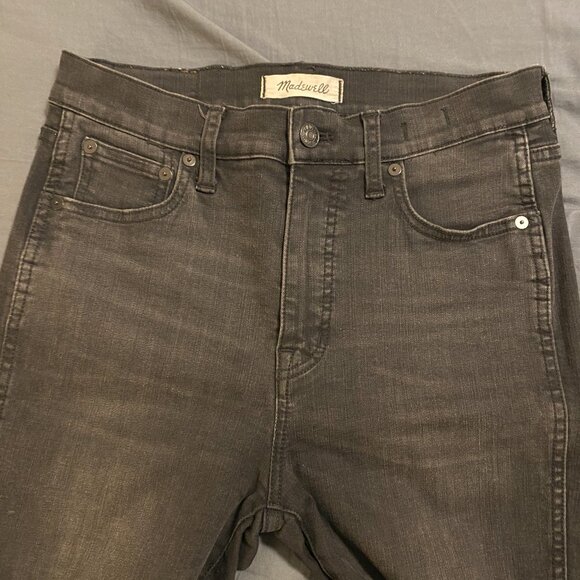 Madewell 10" High Rise Skinny Washed Black size 27 - Picture 2 of 8